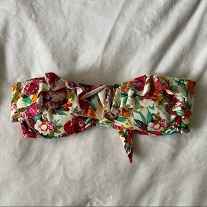 🌺 H&M Bandeau Floral Bikini Top